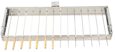 YILIKISS Elektrischer Spießdreher, Grillmaster mit 14 Edelstahl Drehspieß, Grillaufsatz mit USB Motor, BBQ Grill, Mangal, Schaschlik, Spieße