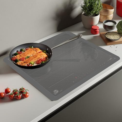 Magnetisk skyddsmatta för induktionsplatta 60 x 52 cm - Återanvändbar repfri och halkfri silikonmatta (vit)