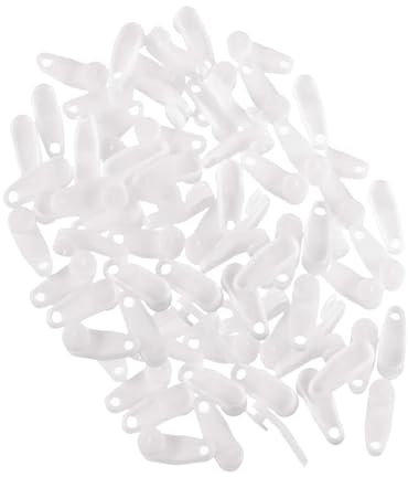 FytStycale Ganci per Tende Scorrevoli da 50 Pezzi, Ganci Scorrevoli per Binari per Tende per Finestre, Porte E Docce