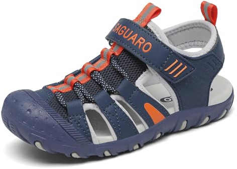 SAGUARO Sandalias para Niños Cerradas Antibumping Sandalias Deportivas de Verano Cómodas y Transpirables para el Exterior Azul 37 EU