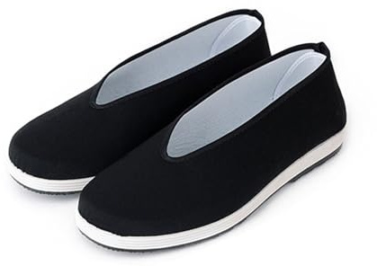 Yummsion Chaussures Traditionnelles,Chaussures Tai Chi Semelle en Caoutchouc Unisexe,Chaussures en Toile Femme Hommes,Unisexe,Confortable,Léger,Convient aux Amateurs de Kung Fu et Tai Chi,Noir