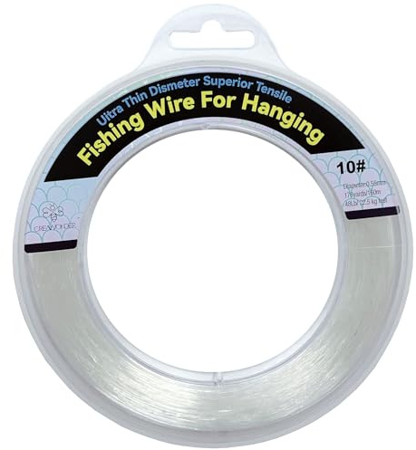 Clear Fishing Wire, 525ft Monofilament Fishing Line, Clear String for Hanging, Invisible Strong Wire Nylon Thread for Hanging Balloon Garland Picture Decorations (CR003 D0.55L160)