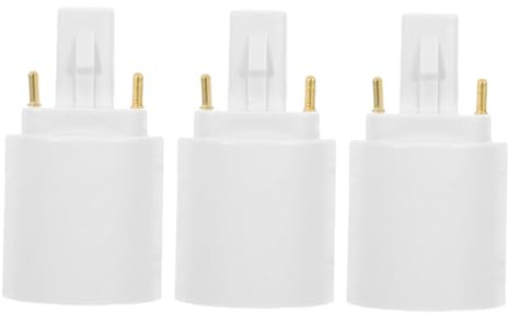 OUNONA Lot De 3 Adaptateurs G24d Vers E27 à 2 Broches Certifiés, Convertisseur D'ampoule Led Compatible Ac100-230v, Adaptateur De Douille Polyvalent Pour Bureaux Et Maisons