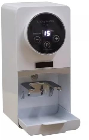 Elektrisk kaffedamper, halvautomatisk kaffepress, justerbart tryck 5-30 kg, 1 till 3 justerbara tamptider, rostfritt stål hammare, perfekt för kaféer och hemmabruk