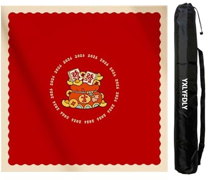 YXLYFDLY Mahjong Mat - Mantel de Mahjong silencioso y con reducción de ruido con bolsa de transporte, tapete de juego grande para mahjong, póquer, cartas, juegos de azulejos (120 cm)