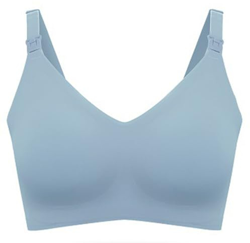 Hangsu Elegante brasier de lactancia sin varillas con tela transpirable cómoda para maternidad, moda y necesidades de lactancia, brasier transpirable, Verde esmeralda., XXL