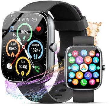 Smart Watch for Men Women (Answer/Make Call), 2026 New 1.91 HD SmartWatch, Fitness Watch with 120+ Sport Modes, IP68 Waterproof, Pedometer, Heart Rate/Sleep Monitor, Activity Tracker for Android iOS