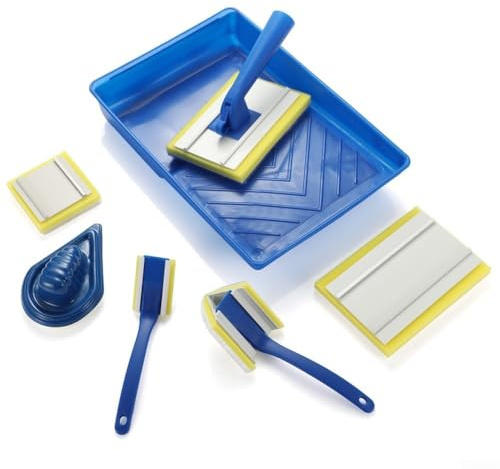 Juego de 8 pinceles de pintura con línea de borde y pinceles triangulares, herramientas de pintura de pared de cerdas de nailon para esquinas y decoración, kit profesional de bricolaje