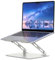 SOUNDANCE Adjustable Laptop Stand, Portable Laptop Riser, Ergonomic Design Computer Holder, Metal Laptop Mount Elevator Compatible with 10 to 15.6 Inches PC Computer, Silver Grey