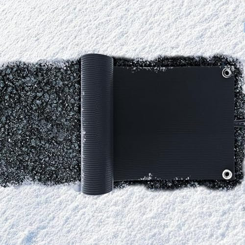 Eficiente alfombrilla de fusión de nieve de grafeno para techos, calentamiento instantáneo y seguro de glaseado, larga duración y fácil de usar (33 x 250 cm, 30 rebanadas)