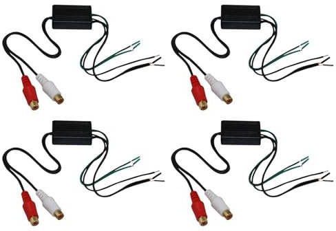 Kznifmk 4X Conversor de Salida de LíNea de Altavoz una 2 IN/out Alto/Bajo para Audio de AutomóVil