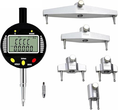 High Accuracy Digital Radius Gauge, Electronic Tool for Measuring Radius 5-700mm, Includes 5 Measuring Jaws for Arc Radius Measurement in Mechanical Parts and Wooden Molds