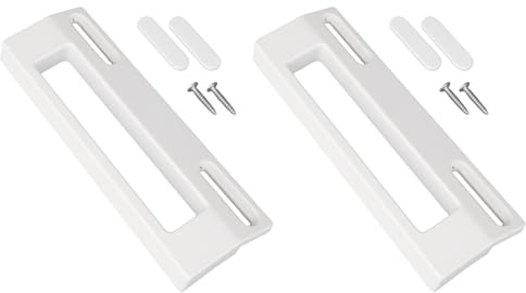 EMSea 2x Maniglie Per Porte In Plastica Bianca Con Viti 185x60 Mm Per Pannelli Porta Frigorifero E Congelatore