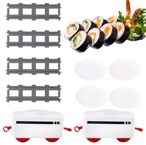 Generico Sushi Train per tavolo da pranzo,Giocattoli del rotante | Set di trenini elettrici per bambini 4 anni, set di trenini giocattolo per tavolo da esposizione per sushi, oscillante, giocattoli