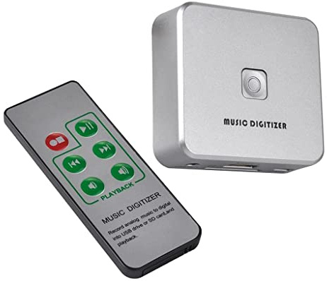FVDPWYE Convertitore Audio Analogico MP3 RCA da 3,5 Mm per Digitalizzatore Musicale su Scheda/USB Flash