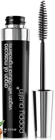 Poppy Austin Organic Mascara Black, Hypoallergenic, Waterproof, 0.31 Fl Oz