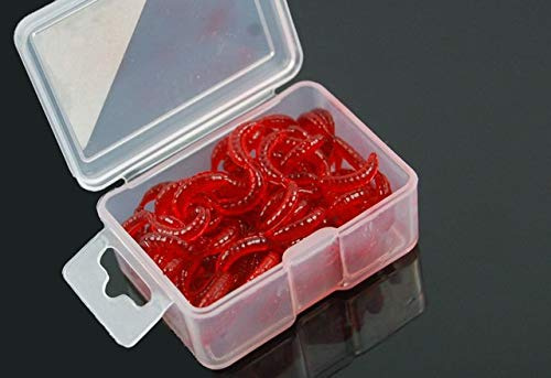 Jammas 20g/box Fishy Smell Fishing Soft Lures Earthworm Blood Worms Maggots Sea Worm Artificial Carp Fishing Accessories - (Color: Blood Worms)