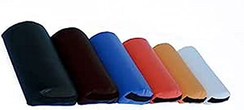 QUIRUMED Cuscino semicilindrico, misure 30 x 18 cm, colore nero, ergonomico, similpelle, imbottitura in schiuma, cuscino massaggiante, fisioterapia