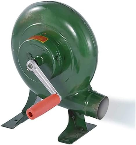 Ventilatore portatile for barbecue a manovella Ventilatore a soffietto, fabbro Forge Blower Iron Gear Ventilatore for popcorn Ventilatore manuale, Ventilatore manuale for barbecue da cucina, 80W