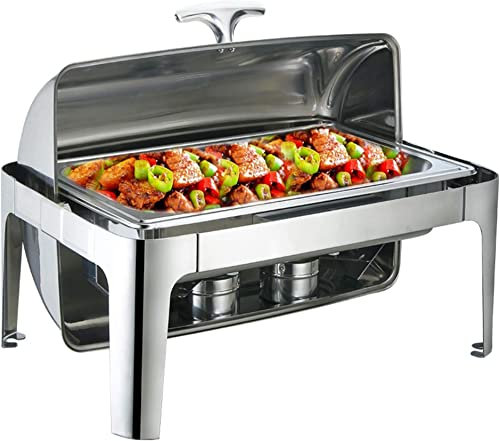 Rectángulo Chafing Dish Set, 9L Chafing Dish Set Food Warmer Buffet, Acero Inoxidable Chafing Dish Sets, para Buffet Catering Kitchen Party
