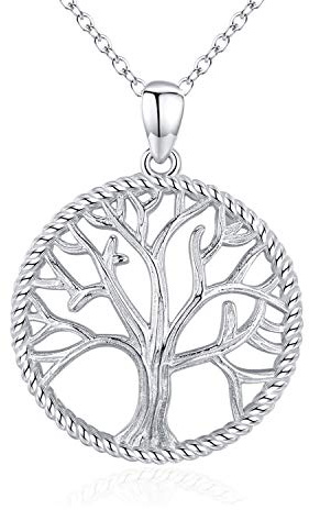StoryEtain Tree of Life Necklace 925 Sterling Silver Family Tree of Life Pendant Necklace Jewellery for Women Girls