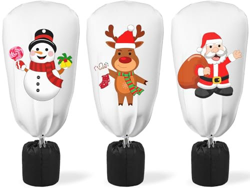 FORMIZON Winterschutz Kübelpflanzen Pflanzen, 3er Winter Deko Pflanzen Winterschutz, Frostschutz Pflanzen Winter 90x110cm, Jutesack Pflanzenabdeckung Pflanzenhauben Vlieshaube für Olivenbaum Palmen