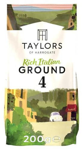 Taylors of Harrogates Rich Italian Ground Coffee, 200 g PACK OF 1 - Shopefay