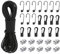 Farerkass Tenditore Elastico 15m, Corde Elastiche 6 mm X 15 m, Corda in Gomma con 10 Ganci a Spirale, 10 Morsetti per Strozzatore, 10 Ganci in Plastica, Corda Elastica er Teloni, Tende, Trasporto Auto