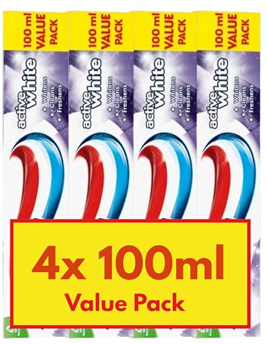4 Pack Bundle - Active White Toothpaste (4X 100ml). Value Pack