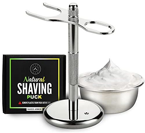 Excellent Straight Razor Stand Kit - Shaving Bowl, Soap Puck, Brush Stand, Protect Your Razor & Brush, Organize Your Bathroom, Make Your Woman Happy