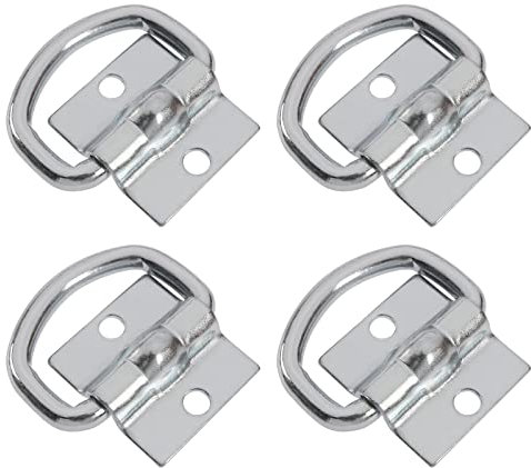 VGOL Lot de 4 Anneaux d'arrimage Robustes en D avec Crochets de Montage en Acier galvanisé pour remorques, camions, Bateaux Capacité de Charge 800 kg