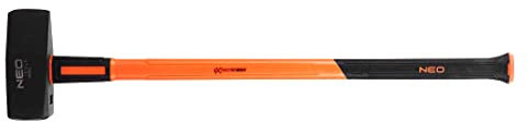 NEO TOOLS Martello da pietra 4-6 kg, manico in fibra di vetro, progettato per la forgiatura e altri lavori di costruzione, costruzione monolitica in un elemento in acciaio, certificazione GS TÜV