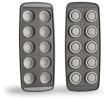 Stampo Cubetti di Ghiaccio, 2 Pezzi Stampi per Cubetti di Ghiaccio Riutilizzabili, Vassoio per Ghiaccio da 10 Cubetti a Rilascio Facile, Stampi Flessibili Senza BPA per Congelatore, Bevande