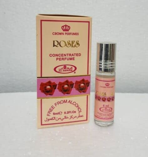 Le parfum à bille Roses de 6 ml est un parfum floral musqué qui dispose de roses et de musc, idéal pour toutes les occasions. Hafsa Arabian Fragrances Ltd