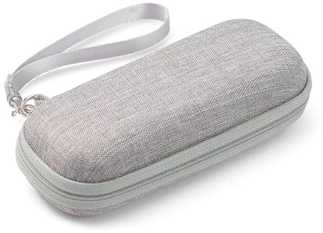 AGPTEK Custodia Rigida EVA da 2,4, Protezione per Registratore Vocale Portatile, Compatibile con iPod, Lettore MP3, Chiavette USB, Microfono Lavalier, Cuffie In-Ear, Moschettone Fornito (Grigio)