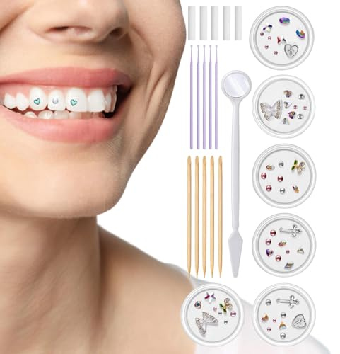 Zahnschmuck-Set für Zähne, kreatives Zahnschmuck-Set, professionelles Zahnschmuck-Set, modisches Kristall-reflektierendes Zahn-Set für Zahndekorationen