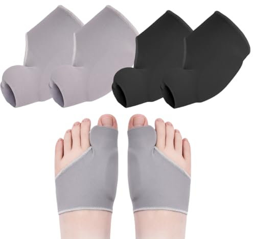 2 Paia Tutore Alluce Valgo Correttore, Divaricatore Alluce Valgo, Separatore Dita Piede per Giorno Notte, Regolabile Correttore Dei Piedi, Distanziatore Dita Piedi Valgo con Protezione Silicone