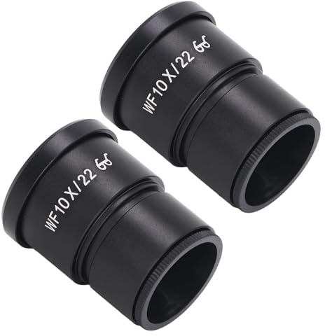 Oculaire Microscope Biologique 10X Alliage Aluminium 30mm avec Adaptateurs D'objectif Included 2 Pièces