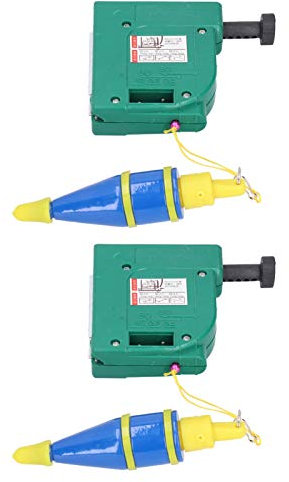 Bob a Piombo, 2 Pezzi 5 Metri a Filo Magnetico Martellino Verde Goccia in Lega in Acciaio Strumenti di Misurazione Verticale Bob Bobina con Calcolatore di Costruzione a Corda per la Decorazione