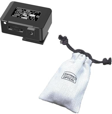 Luxómetro, Medidor de luz LED for cámara con zapata fría for cámara DSLR, accesorios personalizados for fotografía(Black Set)