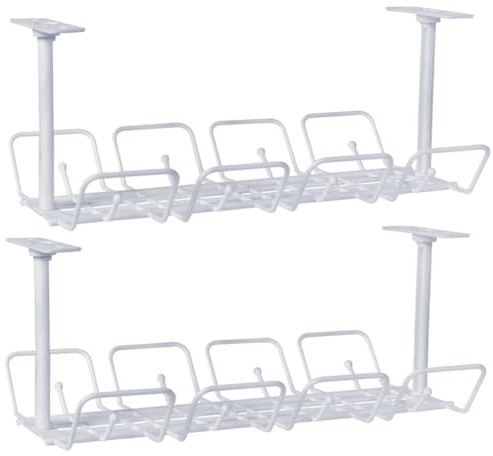 POPETPOP 2piezas Organizador De Cables Debajo del Escritorio Unidades Bandeja De Gestión De Cables Hogar Oficina Organizador De De Computadora