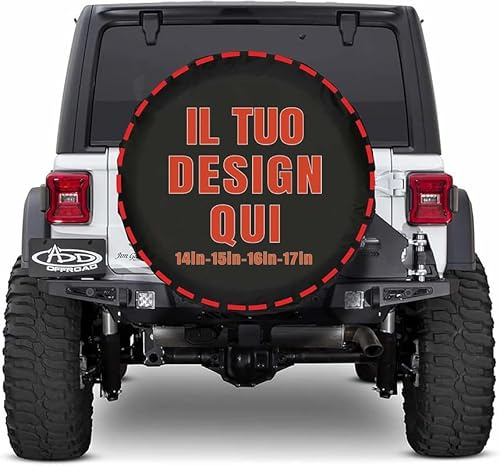 Copriruota di scorta personalizzata auto - il tuo quadro con foto e/o testo - personalizzato copri ruota di scorta per Auto pneumatici universali copertura 15 inch