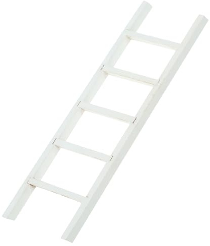 SKISUNO Mini-échelle en Bois Blanc 1:12 pour Maison De Poupée Dollhouse Échelle Décorative Miniature Usage Jardin Miniature