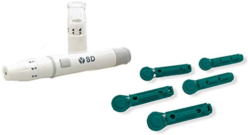 SD Biosensor Lancing Device With Alternative Site Testing (AST) Cap + 150 x 28g Lancets