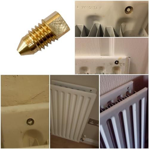 Radiator Bleed Screw TYPE 8 - Back Of Radiator Brass/Vent/Air/Valve/Purge - Steel Panel