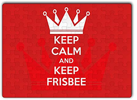 Makoroni - Keep Calm and Keep Keep Calm and Keep Frisbee - Jigsaw Puzzle 80 pcs, DesB8