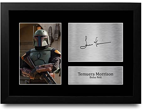 HWC Trading FR A4 Temuera Morrison The Book of Boba Fett Gifts Printed Signed Autograph Picture for TV Show Fans - A4 Framed