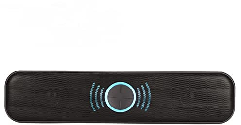 USB Computerlautsprecher mit Zwei 5 W Lautsprechern, RGB Licht Laptop Lautsprecher mit 3D Stereo Sound, Kleine Computer Soundbar mit Geringem Rauschen für Desktop für für