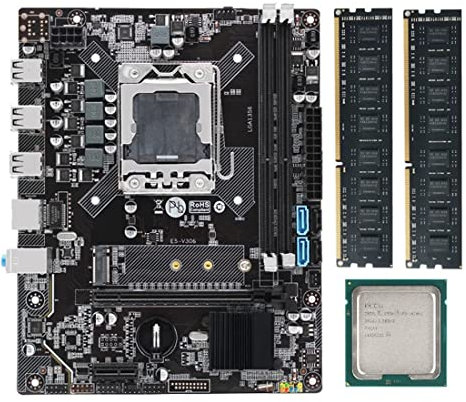 BRIUERG X79 Motherboard Set Kit LGA 1356 with Xeon E5 2420 V2 CPU 8GB(2X4GB) DDR3 Ecc Reg Ram Nvme M.2 -Atx E5-V304
