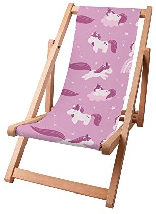 DreamRoots Kinder Liegestuhl Outdoor, Klappbarer Gartenstuhl für Draußen, Faltbarer Campingstuhl mit Waschbarem Bezug aus 100% Polyester bis zu 130 kg
